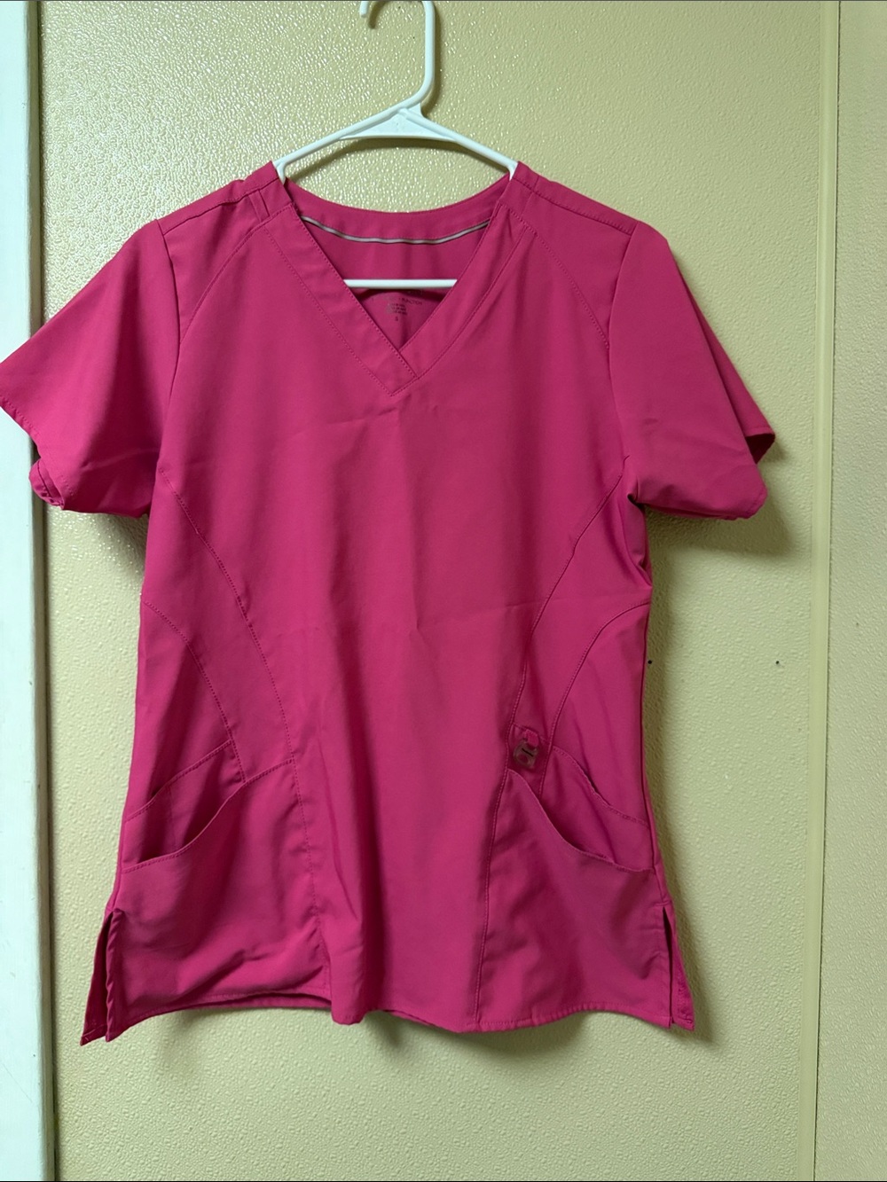 Wink Women’s V-Neck Medical Scrub Top - Hot Pink
